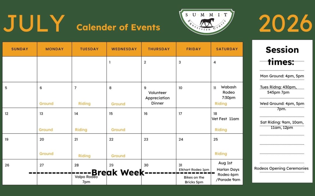 July Calendar of Events